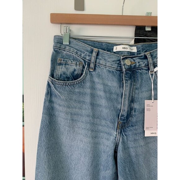 Mango Wideleg Blue Jeans - Picture 2 of 7